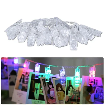 

1-3M 10 or 20 LED Festival Party Wedding Lamp Home Decoration led light Wedding Decoration Card Photo Holder