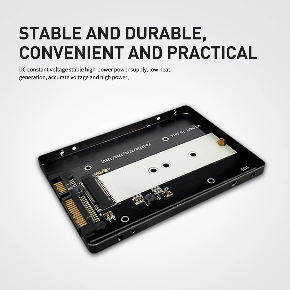 Чехол Zomy M.2 NGFF в SATA 3 0 для SSD 2 5 дюйма черный портативный алюминиевый корпус HDD