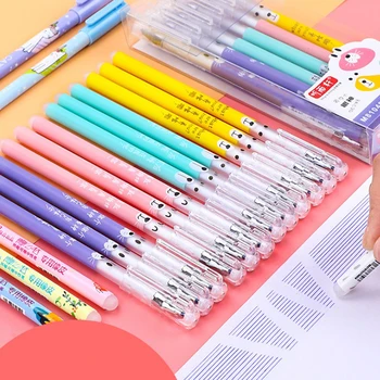 

12Pcs Erasable Gel Ink Ballpoint Pen Black/Blue Ink Ball Pens Washable Pens For Student Gifts Stationery School Office Supplies