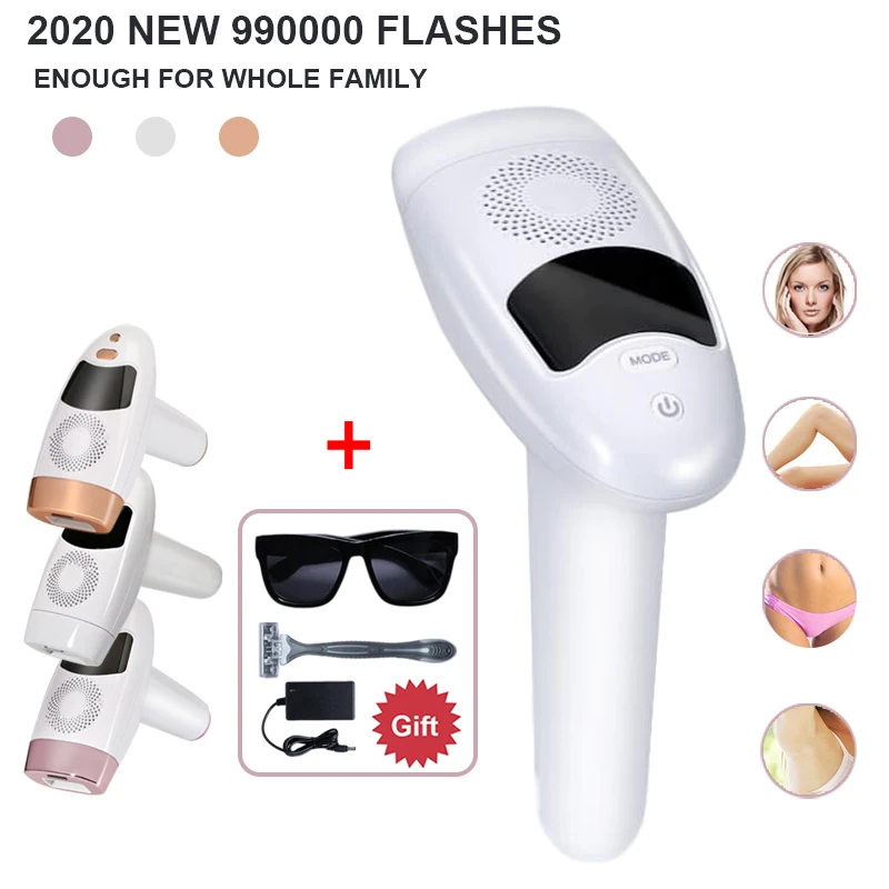 

Newest 990000 Flash Professional Permanent IPL Laser Hair Removal Electric Photo Epilator Women Painless Hair Remover Machine