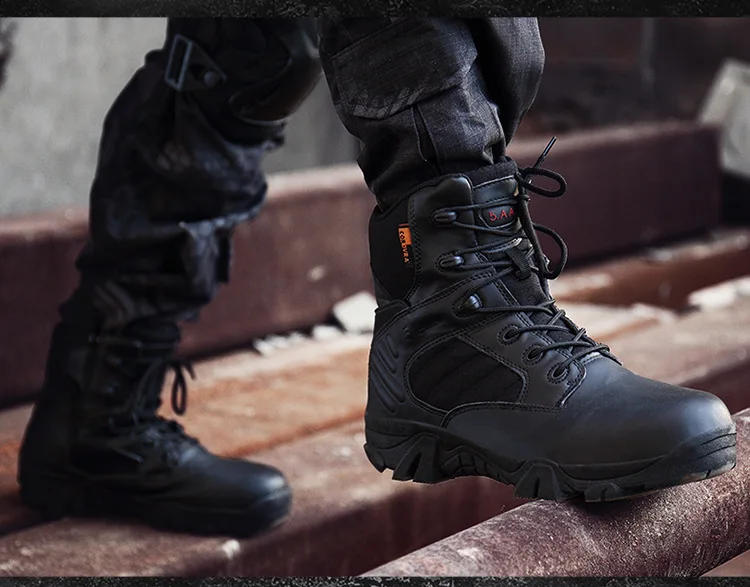 Ботинки с перекрестными краями мужские высокие армейские ботинки Delta ботинки-дезерты больших размеров нескользящие носки, тактические ботинки от производителя