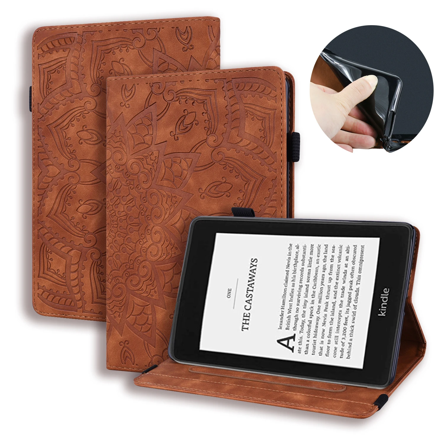 For Amazon kindle paperwhite 4 case Embossed Ebook Reader Protective