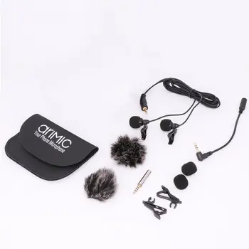 

Ulanzi Arimic 6 M Dual-head Lavalier Microfono Microphone Professional Microphone for Video Camera Condenser Microphone Wired