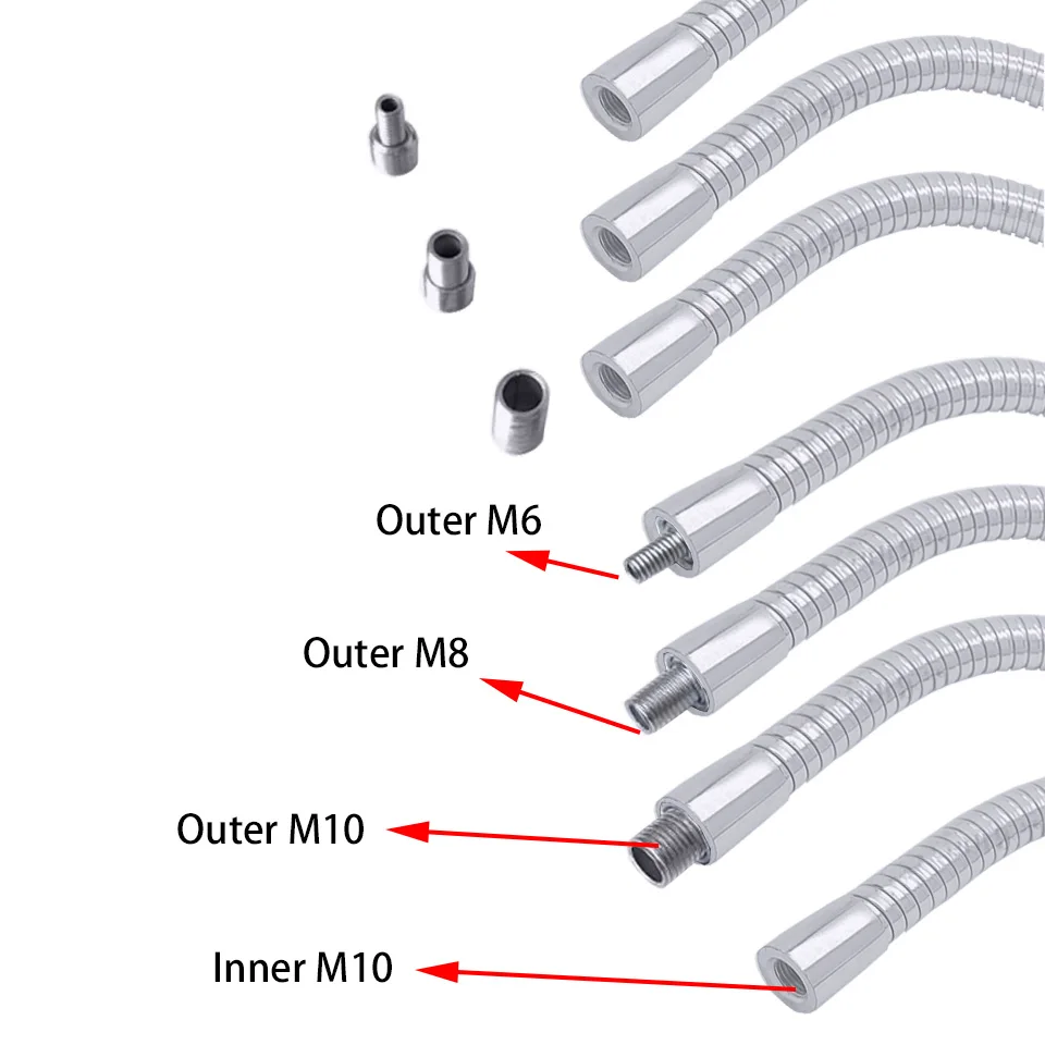 Table Lamp Gooseneck Diameter 10mm Metal Hose M8 M10 Flexible Tube Soft Pipe Serpentine Tube DIY For LED Bedside Table Lamp,table lamp,led lamp accessories