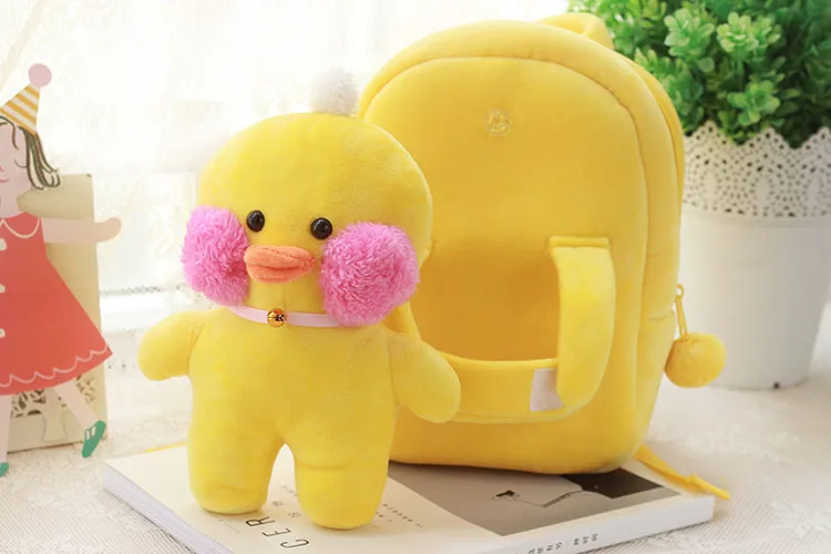 2 стиля Милая желтая утка Lalafanfan Плюшевый Рюкзак Kawaii кафе Mimi прекрасный детский рюкзак подарки для детей