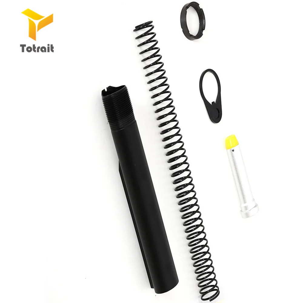 Goedkoop Totrait Tactische AR15 Klink Mil spec 6 Positie Buffer Extension Tube Staaf Montage Kit 5 Items Combo Cilinder rod End Plaat Spr