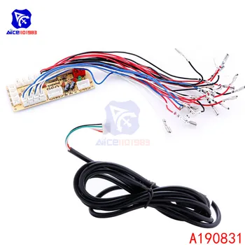 

diymore Zero Delay Arcade USB Encoder PC to Joystick Push Buttons Wired Cables For MAME Fight Stick Control Module Board