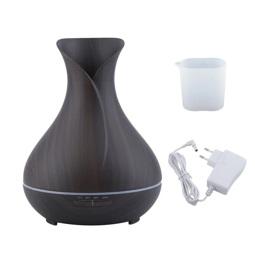 Air Humidifier Electronic LED Air Purifier 400ML Ultrasonic Aroma Diffuser Portable Wood Grain Essential Oil Purifier EU US Plug
