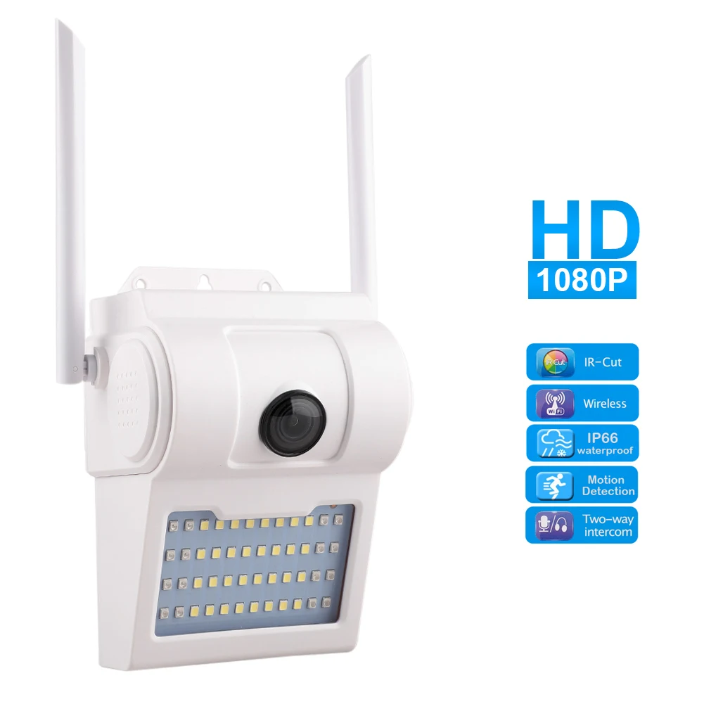Наружная беспроводная Wi Fi IP камера 1080P настенная 32 светодиодный ИК аудио ночная