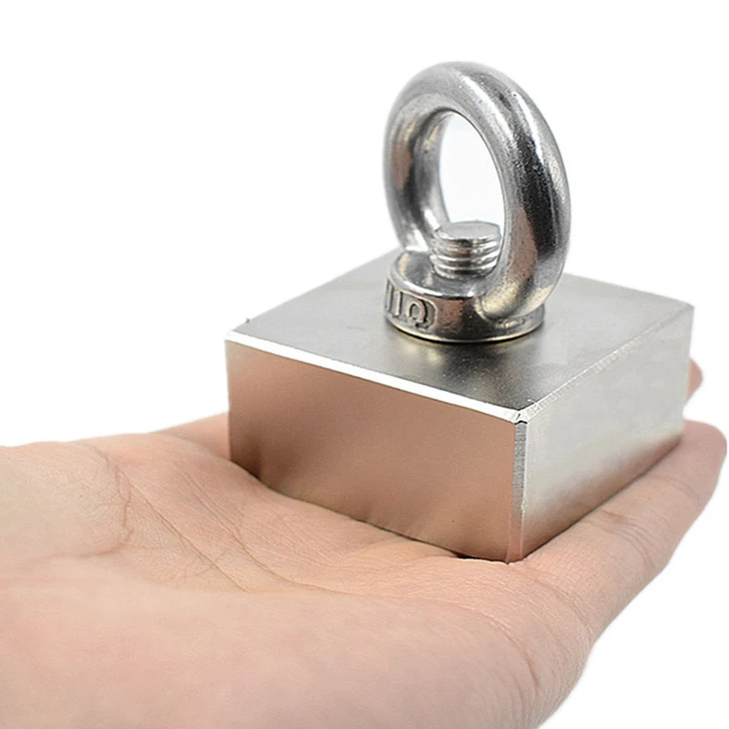 

Super Strong Neodymium Magnet Fishing Salvage Magnetic Six-Side Ring Hole 10Mm Hook Deep Sea Pulling Mounting Block