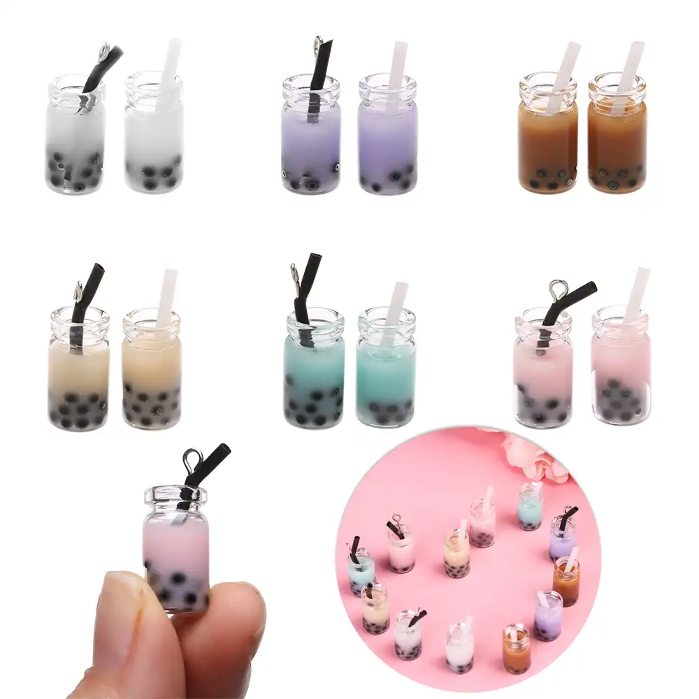 4pcs 1/12 Dollhouse Miniature Mini Resina Garrafa de Bebida Simulação Brinquedos Modelo de Bebidas Bebida de Leite Jogo Bonecas Bonecas Acessórios