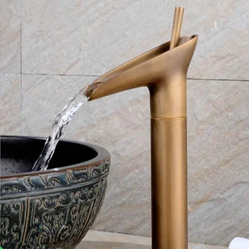 

All copper European style washbasin hot and cold water faucet Quick opening waterfall faucet for wash basin Bathroom toilet fauc