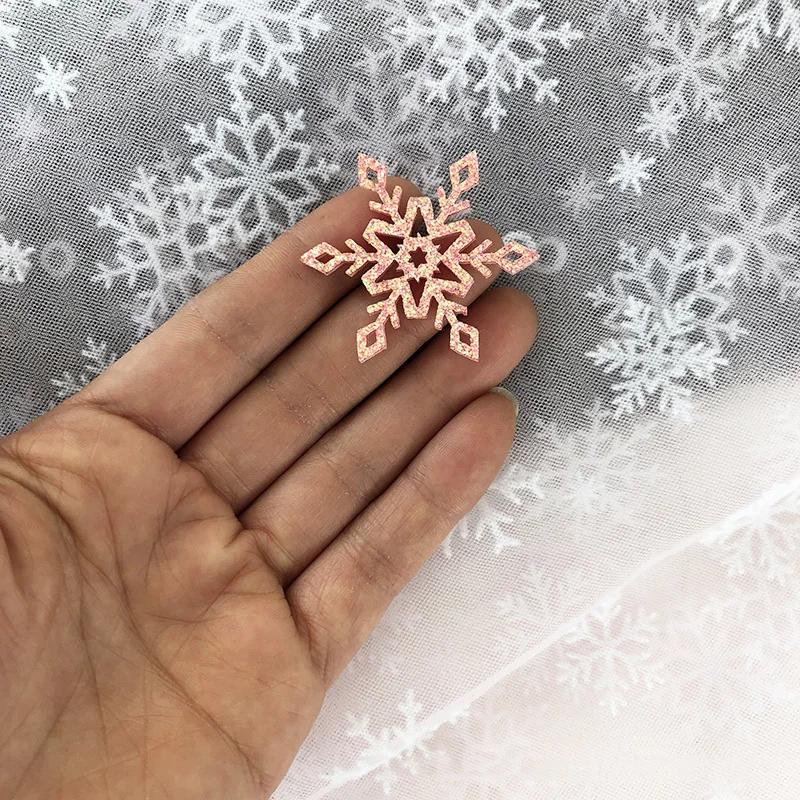 100 шт милые цветные блестящие снежинки DIY аксессуары для волос ручной работы заколки с бантами для волос головной убор аппликация