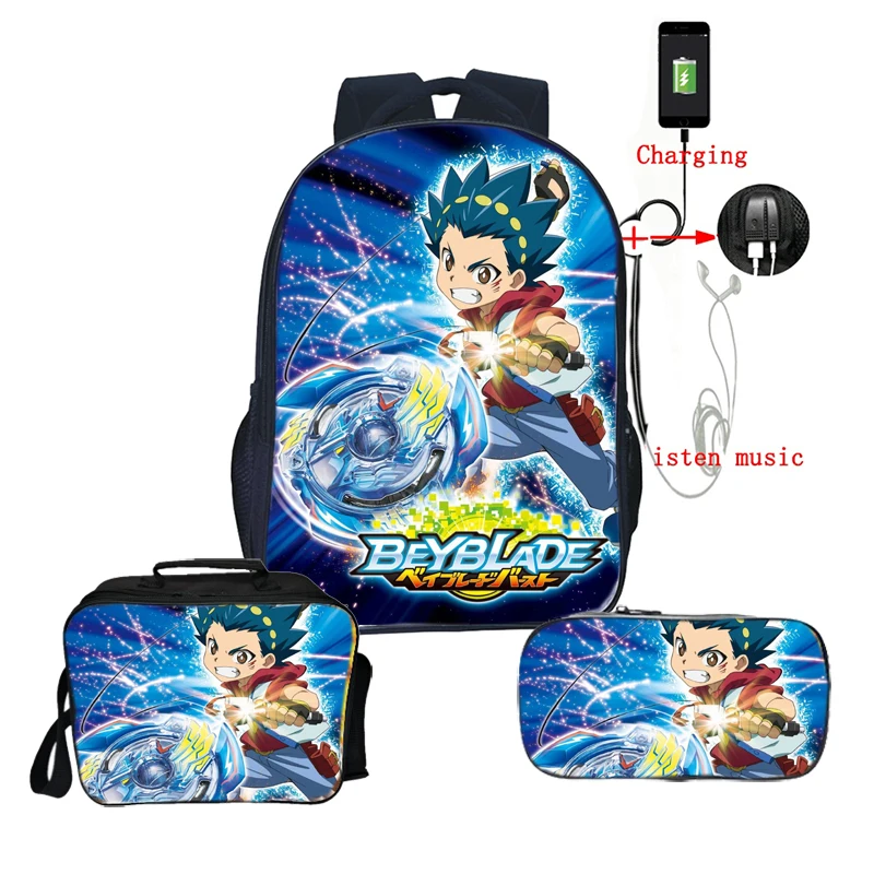 Высокое качество Beyblade рюкзак модный Сюрприз подарок рюкзак для подростков красивые дети мальчики девочки школьный ранец 3 шт./компл