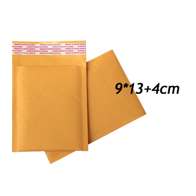 

100pcs/lot 9cm*13cm+4cm High Quality Kraft Padded Mailer Bags, Bubble Bag, Air Mailing Envelopes