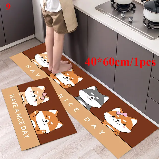 Modern Home Kitchen Mat Anti-slip Soft Rug Bath Long Strip Absorption Doormat Entrance Balcony Hotel Living Room Carpet 9