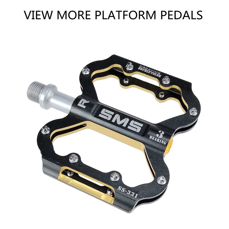 Shanmashi велосипедные педали двухцветная плоская платформа велосипедные педали ультра-легкие Нескользящие Подшипники педали для Mtb шоссейного велосипеда