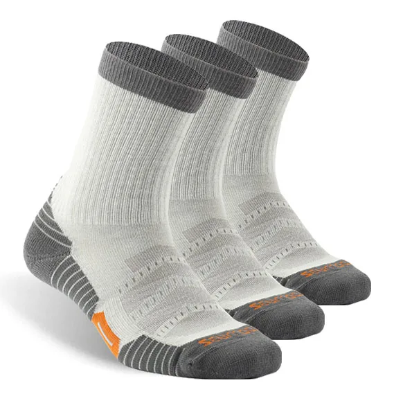 3 pair gray Носки для бега, ZEALWOOD мужские женские анти блистерные носки для велоспорта спортивные носки для гольфа антибактериальные увлажняющие, 1/3 пар - Цвет: 3 pair gray