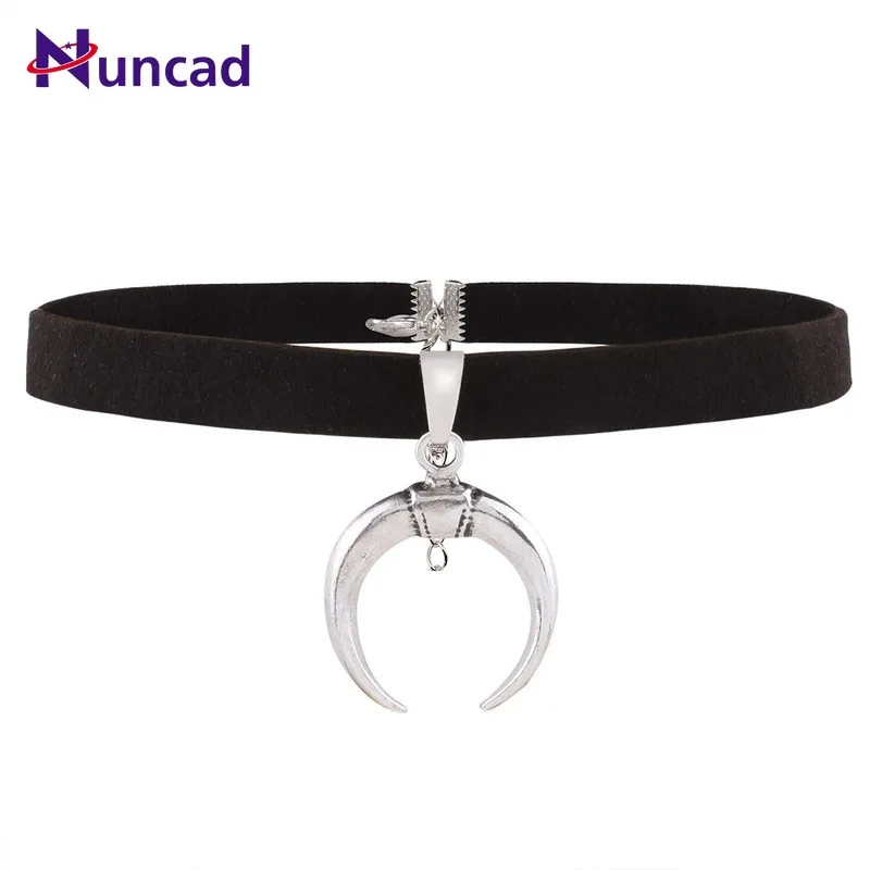 Черная панк черная бархатная лента Бархатный чокер с красным камнем ручной