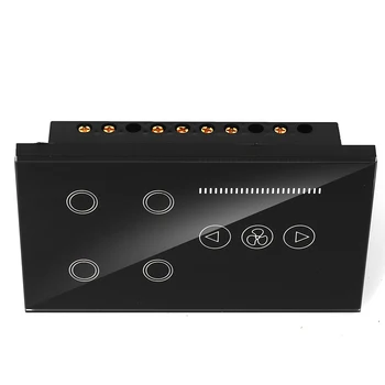 

4 Gang WIFI Smart Remote Control Switch Light Switch With WiFi Ceiling Fan Switch Crystal Glass Panel Work Alexa Google Home