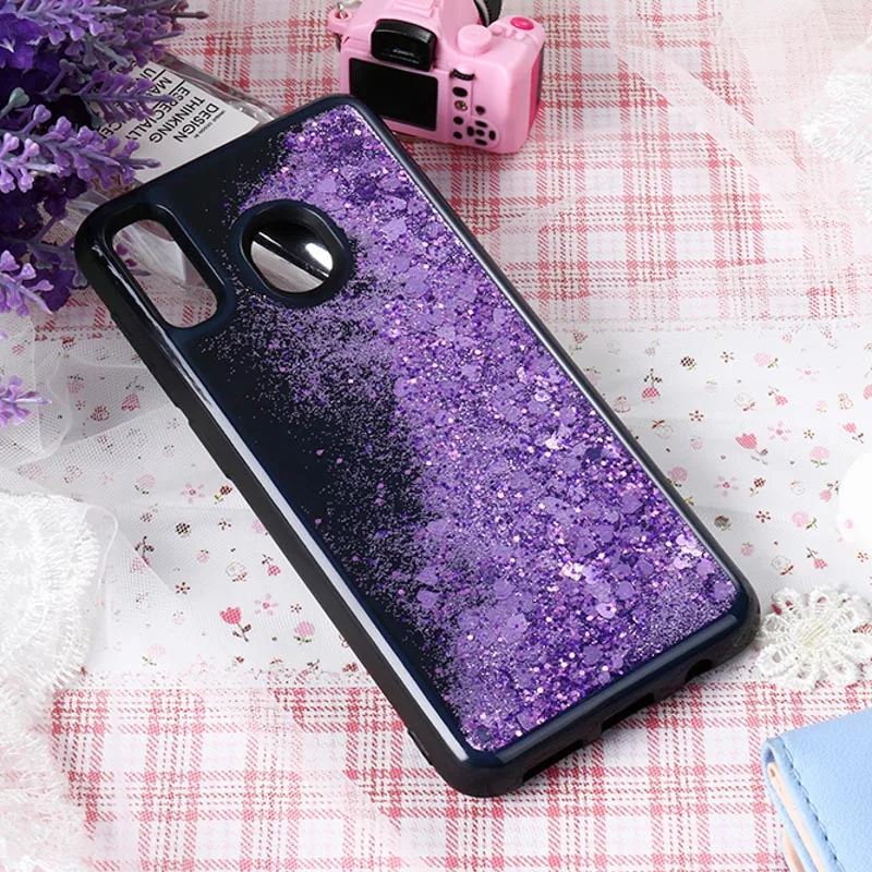 Жидкий чехол с сияющими блестками для samsung Galaxy A50 A70 A80 A10 A30 A40 чехол Блестящий силиконовый мягкий чехол для samsung A 50 70 30 40 чехлы на самсунг а 30 50 70 40 самсунг а 50 чехол - Цвет: Purple 002