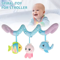 Jouet en spirale avec pendentif amovible Animal hochet berceau jouets bébé activité spirale jouets en peluche suspendus hochet cadeau pour nouveau nés 