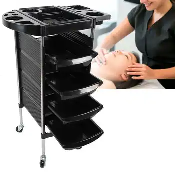 

5/6 Layers Multi-Functional Hair Salon Tool Storage Cart Trolley with Universal Wheels Hairdressing Supplies Hair Styling Tool