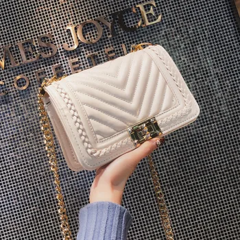 

Women Shoulder Bags 2020 summer new Korean version of the Messenger bag handbag chain wild Lock printing shoulder bag purse