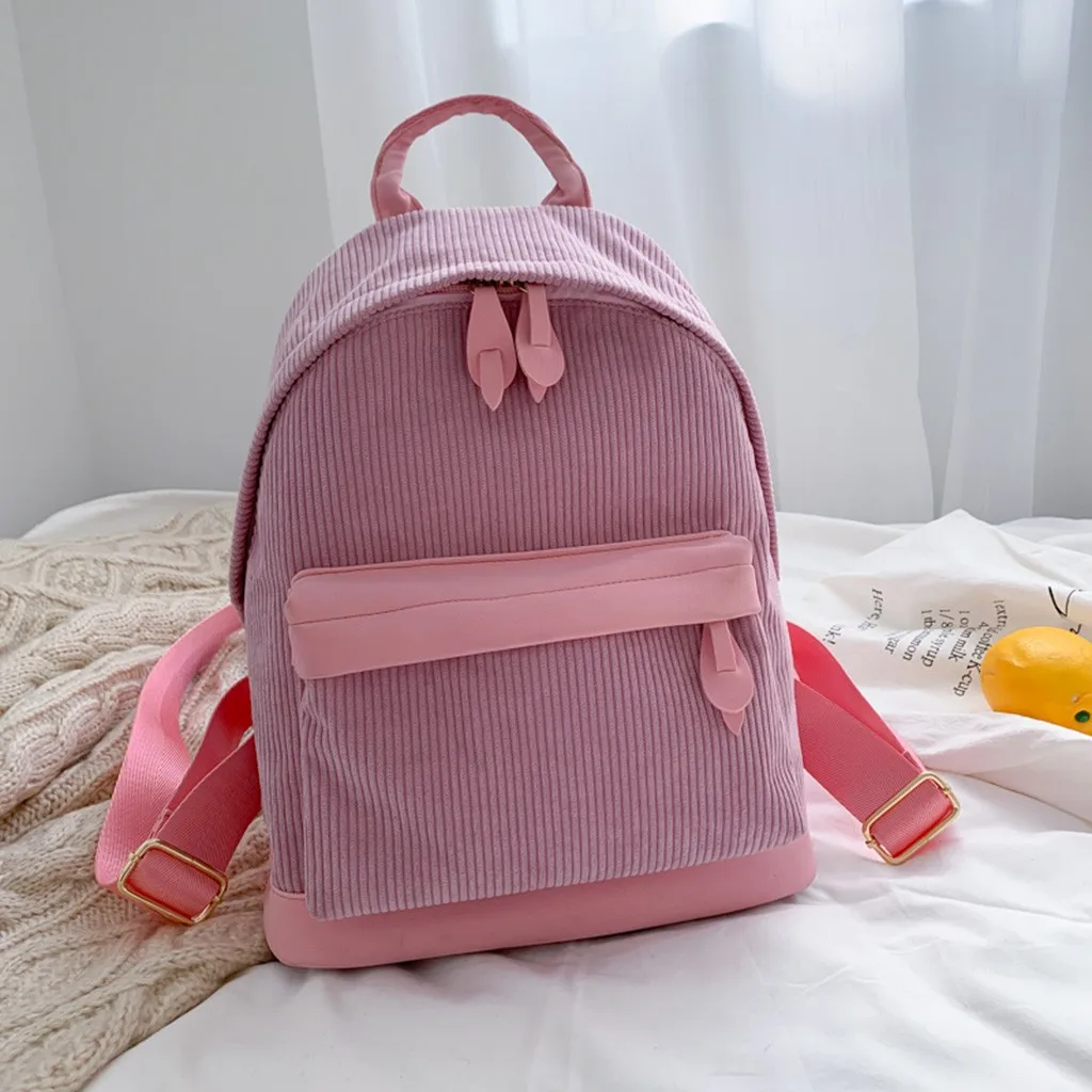 Pink 50# Для женщин рюкзак в полоску из плотной ткани; школьная сумка-тоут Через Плечо Рюкзак, повседневные сумки рюкзаки для девочек-подростков; обувь для девочек; обувь для студентов; Mochila - Цвет: Pink