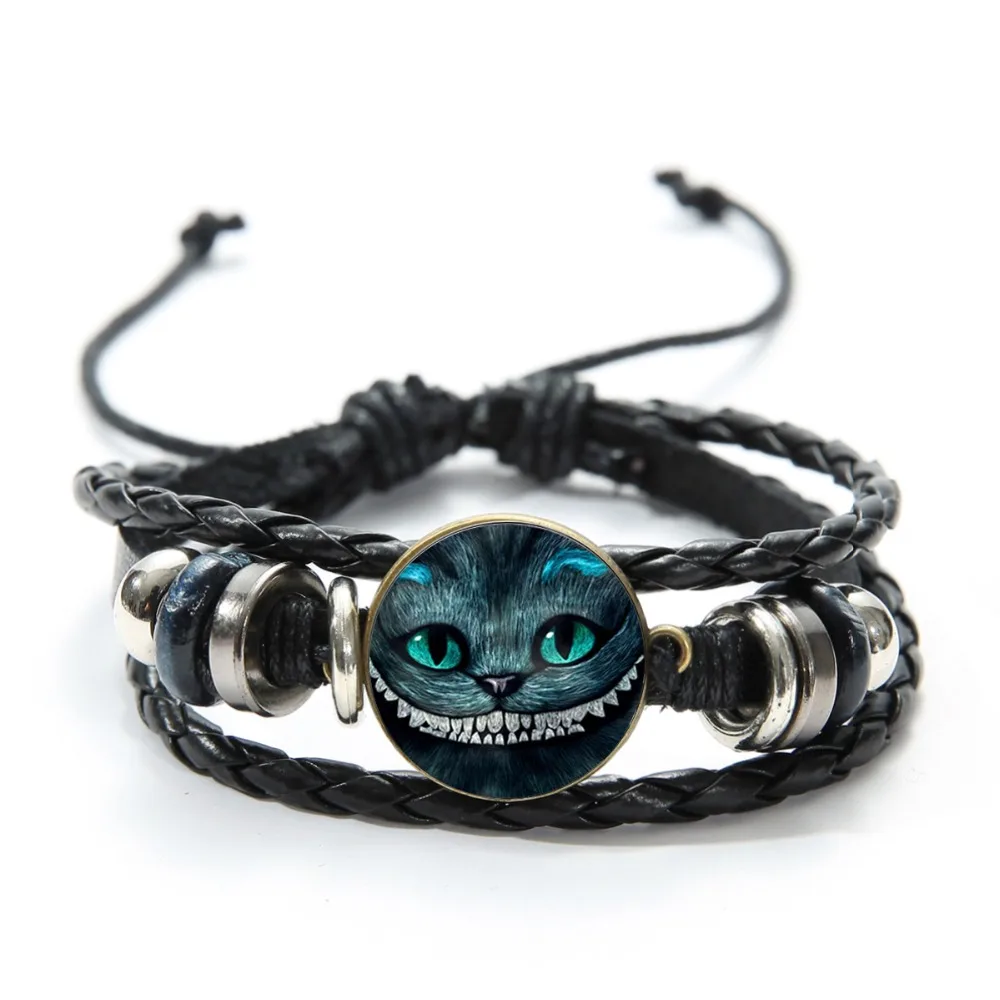 SONGDA модный браслет Alice adventures in Wonderland Забавный Милый Чеширский кот Harajuku стильный браслет стимпанк унисекс-браслет