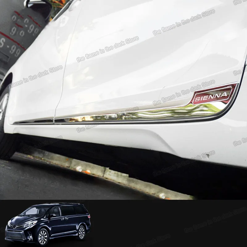Lsrtw2017 автомобильные молдинги на кузов украшения для toyota sienna 2011 2012 2014 2015 2016 2017 2018 2019
