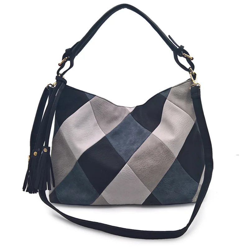 

2020 Europe and the United States new high-quality stitching female bag retro fashion ladies shoulder bag messenger bag handbag