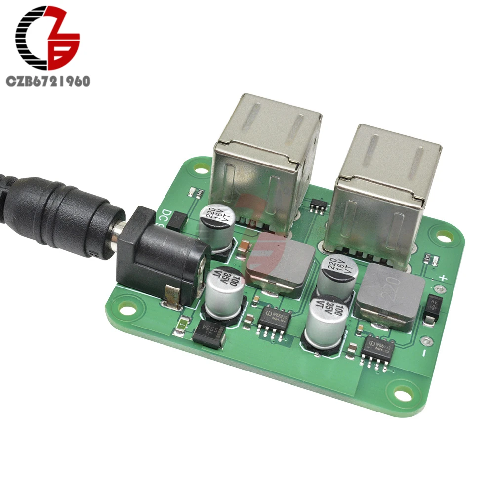 4USB Бак Шаг вниз Питание модуль DC-DC 9 V-32 V постоянного тока до 5V Напряжение регулятор регулируемый Мощность конвертер трансформатор постоянного тока 4 порта USB