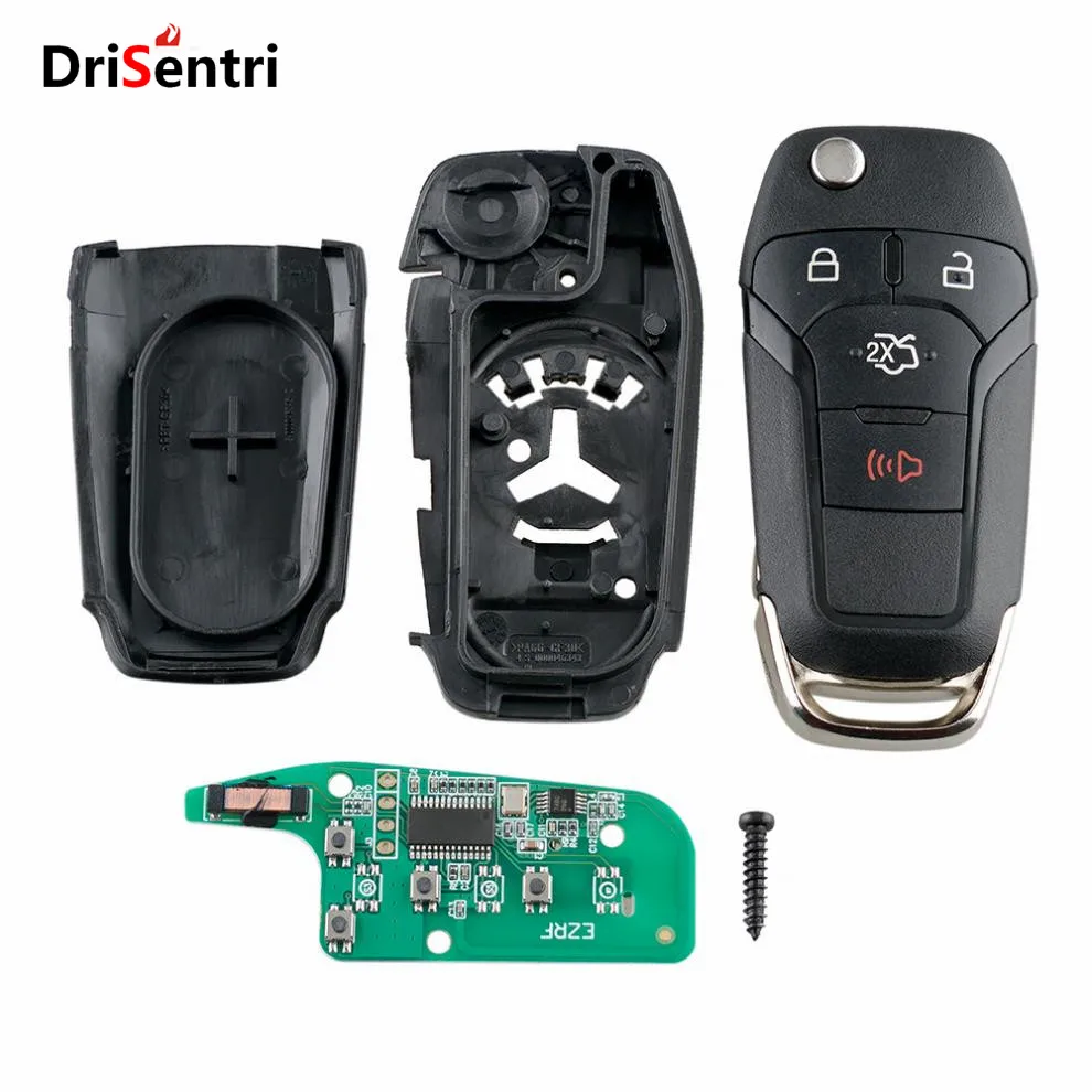 

315MHz 4 Buttons Remote Flip Key Fob with Chip N5F-A08TAA for Ford Fusion 2013 2014 2015 2016 no Battery