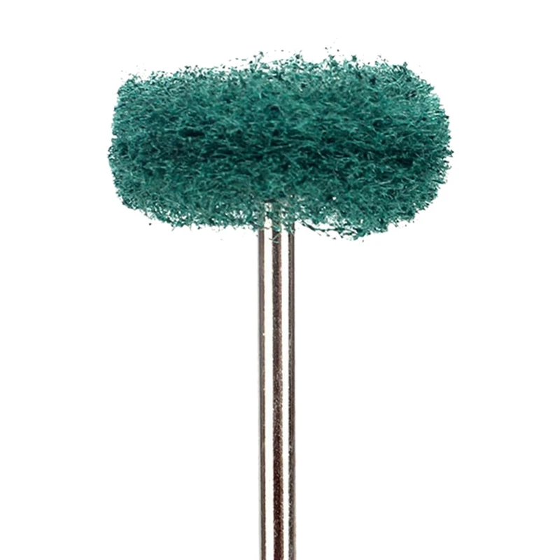 50Pcs Scouring Pad Grinding Head Set Nylon Grinding Head with Handle Polished Brushing Head