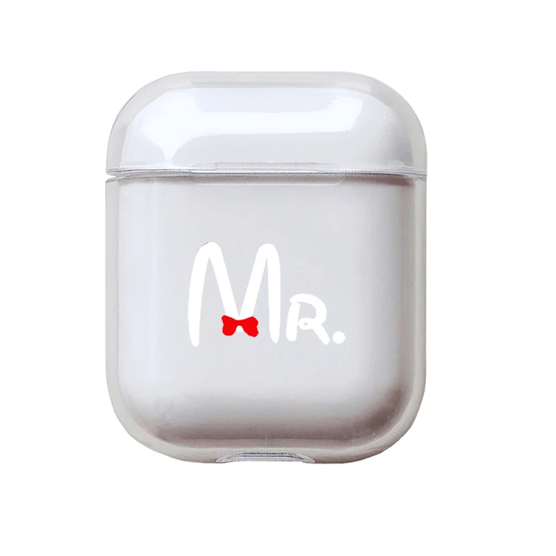 I01057S Роскошные слова пара наушники чехол для Apple airpods Mr Mrs Bluetooth наушники чехол для Airpods наушники жесткие элементы чехол - Color: I01057S