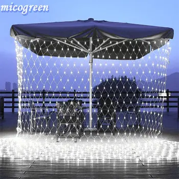 Netto Led String Lights 8 Modes 220V 1.5X1.5M 3X2M 6X4M 8X10 Festival Kerst Decoratie Nieuwe Jaar wedding Party Waterdicht Netto Led String Lights 8 Modes 220V 1.5X1.5M 3X2M 6X4M 8X10 Festival Kerst Decoratie Nieuwe Jaar wedding Party Waterdicht