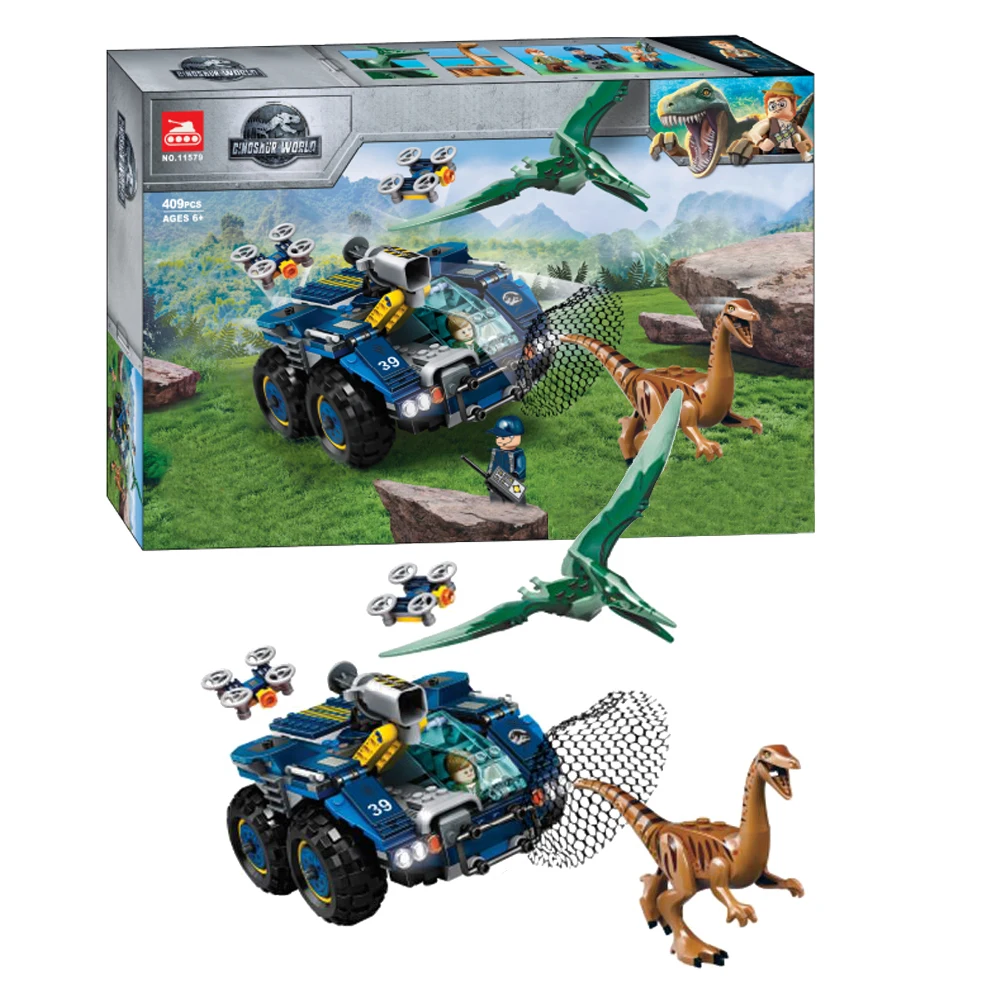 2021 New Dinosaur World's Rescue Pterodactyl Airplane Car Model Set Building Block Assembly Toys Children's Birthday Gifts Boys |