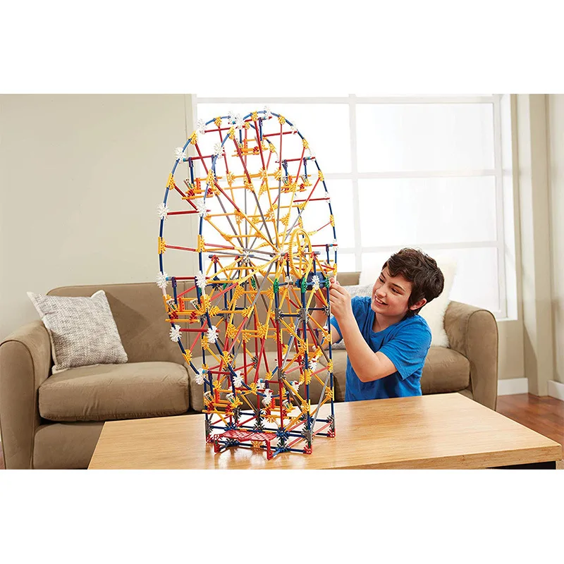 

America Import KNEX kelor si Amusement Park Three-in-One Inserted Building Blocks Boy 8-Year-Old +