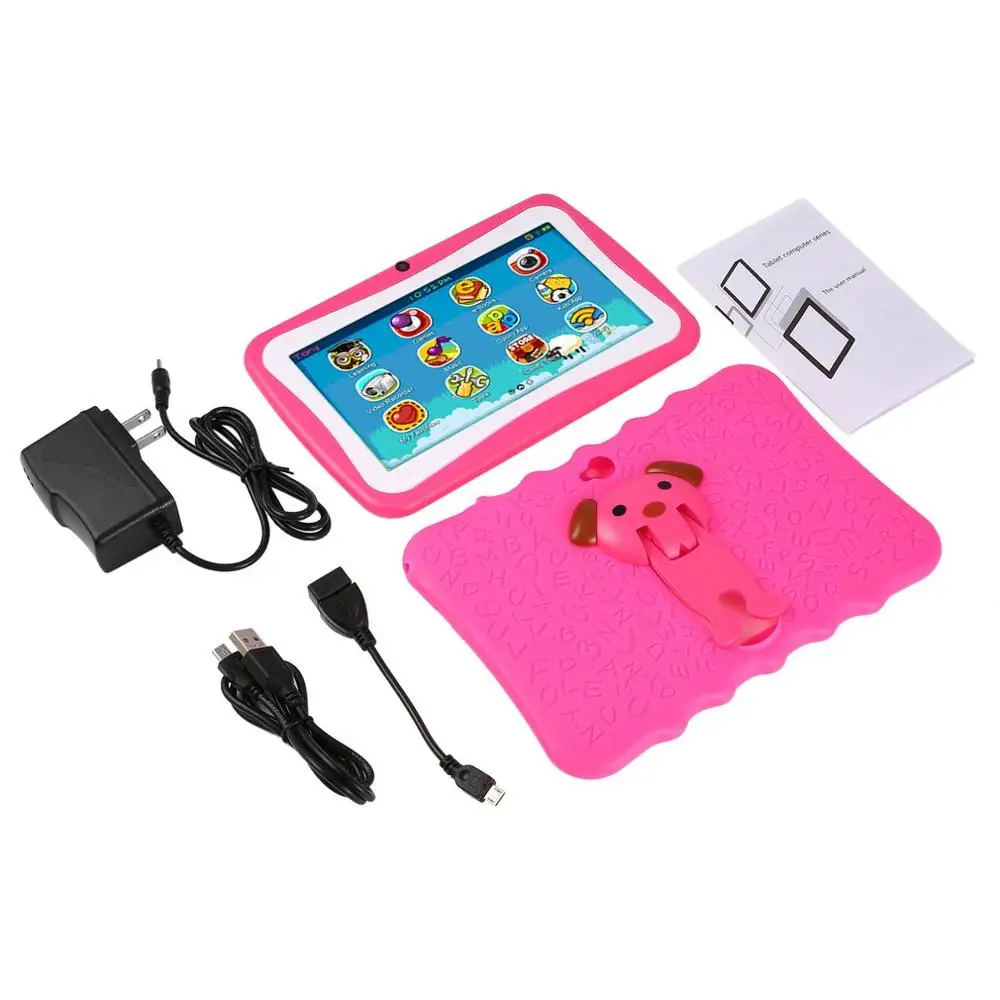 

7 Inch Quad Core Kids Children Tablet PC 1GB RAM+8GB ROM Professional Learning Education Tablet Computer for Android 4.4