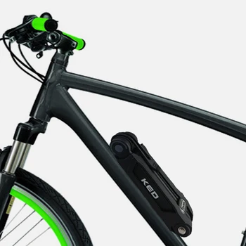 

Folding Bike Lock Wheel with Anti-Theft Hardened Steel Links Rivets Durable Mount Bracket High Security Lock