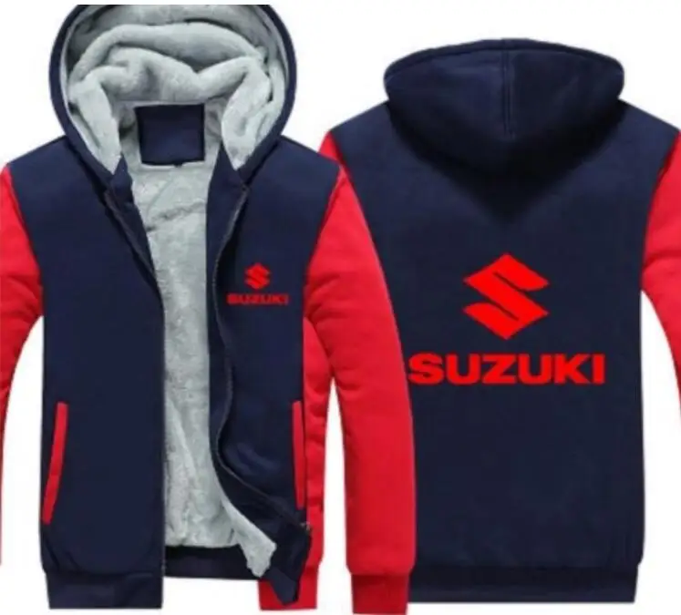 Мужские модные зимние пальто мужские для suzuki толстовки утепленные толстовки с принтом толстовки куртки пальто S - Цвет: 6