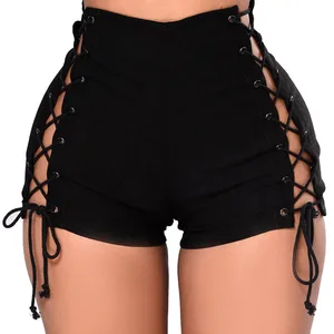 Shorts Women's Shorts Summer Sexy High Waist Zip Skinny Lace Up Mini  Hot Short Regular Fashion Jean Shorts Women Summer