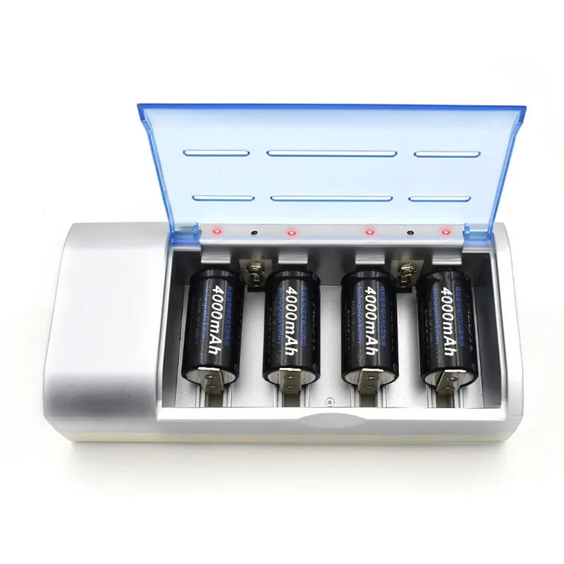 Светодиодный индикатор зарядное устройство для AA/AAA/SC/C/D/9 V Nimh Nicd батареи+ 4 шт. C размер Nimh 4000mah батареи
