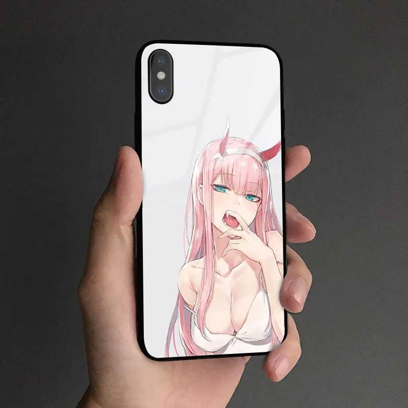 Zero Two Darling in the FranXX аниме стекло Мягкие силиконовые чехлы для телефонов оболочка для iPhone 6 6s 7 8 Plus X XR XS 11 PRO MAX - Цвет: AE 2228