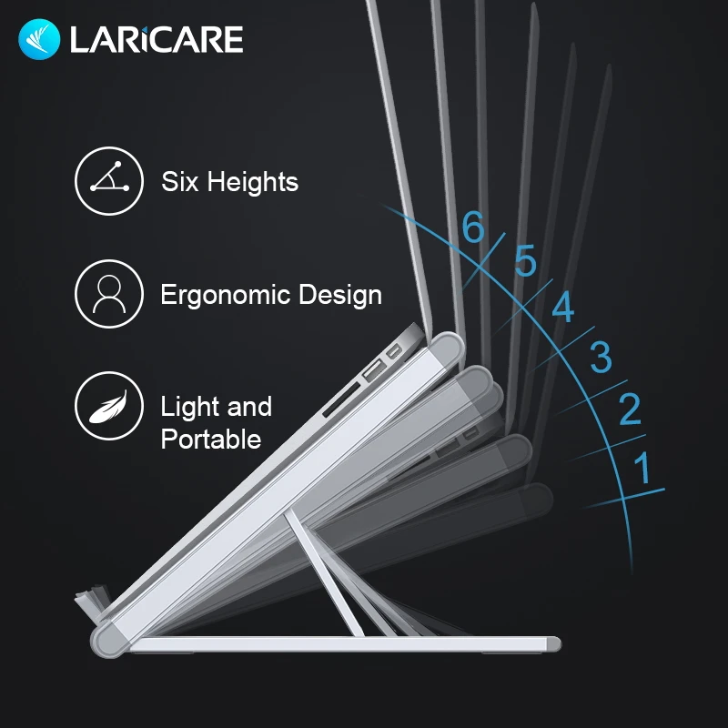 LARICARE подставка для ноутбука с поддержкой 9,7-17 дюймовых ноутбуков и планшетов