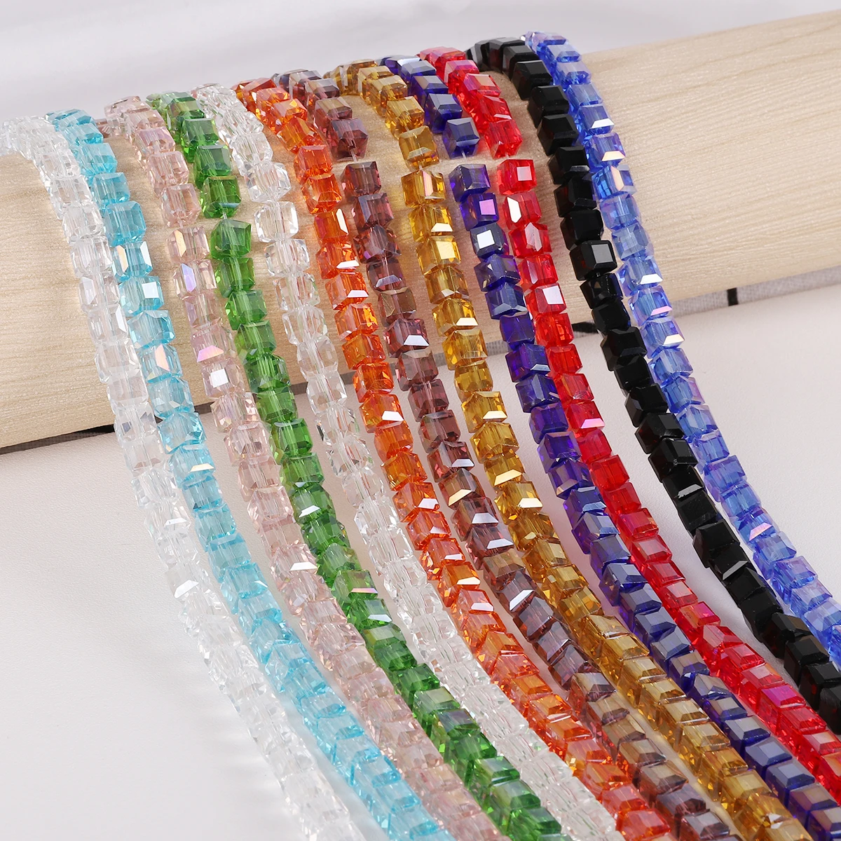 Nicebeads 20-180 個マルチカラーキューブビーズ 2 3 4 5 6 8