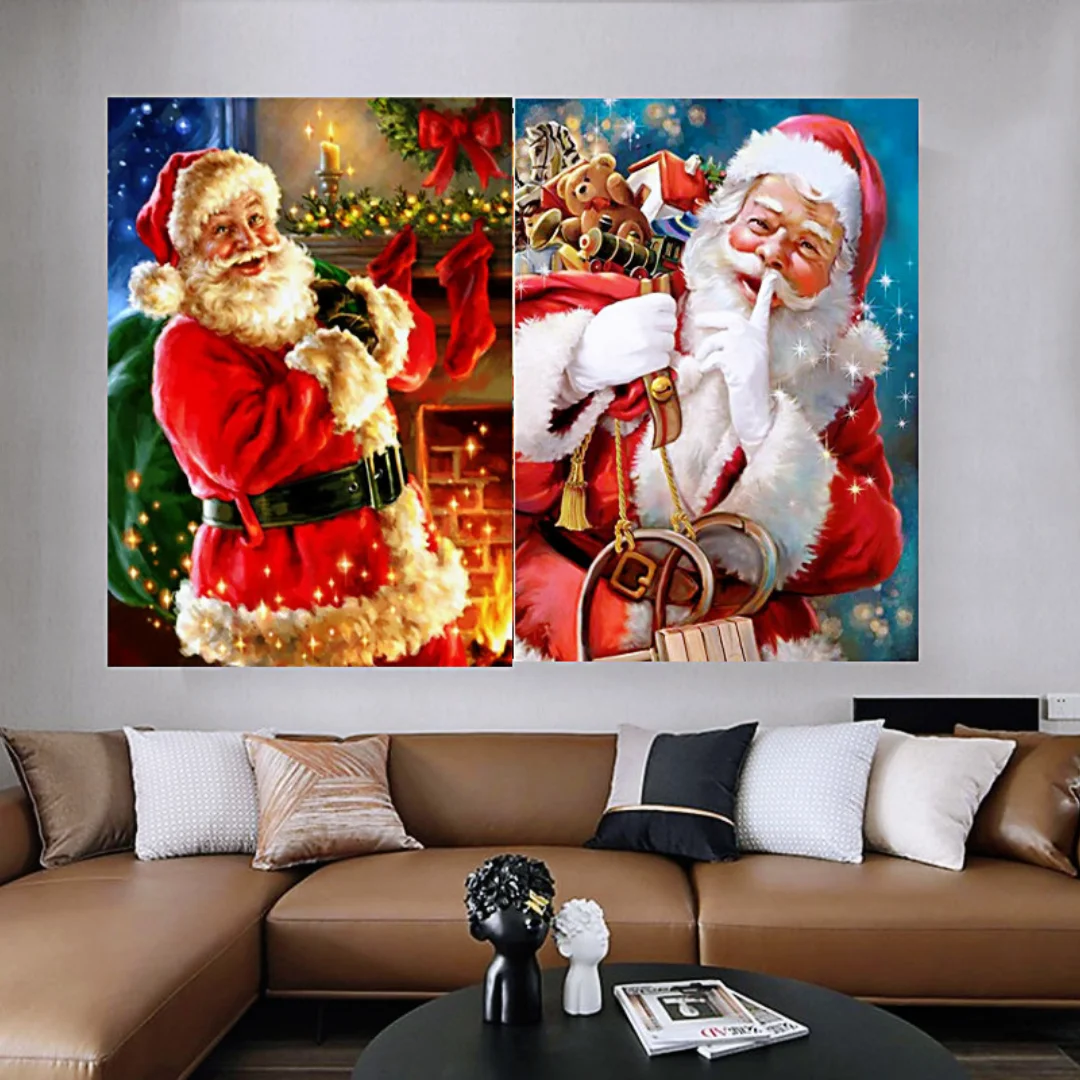 

Canvas Painting Santa Decorates Christmas Wall Art Nordic Posters and Prints Wall Pictures for Living Kids Room Decoration