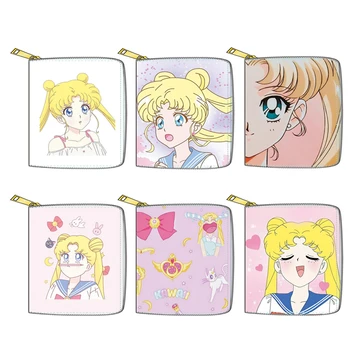 

Sailor Moon Pi U Short Zipper Wallet Wallet Cosplay Anime Adult Ms Lovers Student Card Package Wallet Christmas Halloween Gift