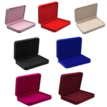 

Flannel Jewelry Box Ring Earring Necklace Storage Case Rectangle Jewelry Set Gift Box